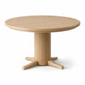 Table ronde en bois de chêne massif