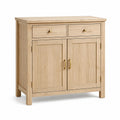 Buffet en bois MDF chêne clair avec tiroirs et portes