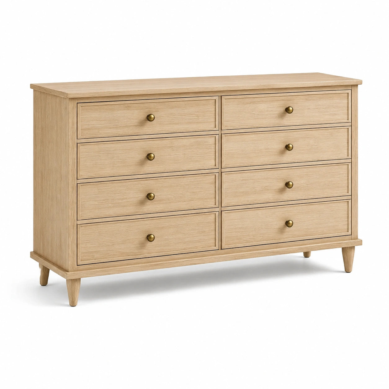 Commode en bois de chêne 8 tiroirs